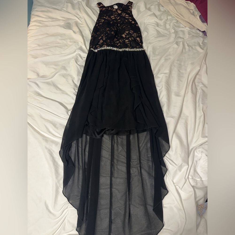City Studio Black and Beige Dress